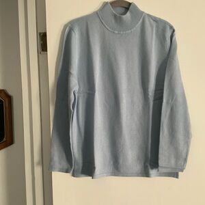 Elegant Light Blue Women's Turtleneck Sweater